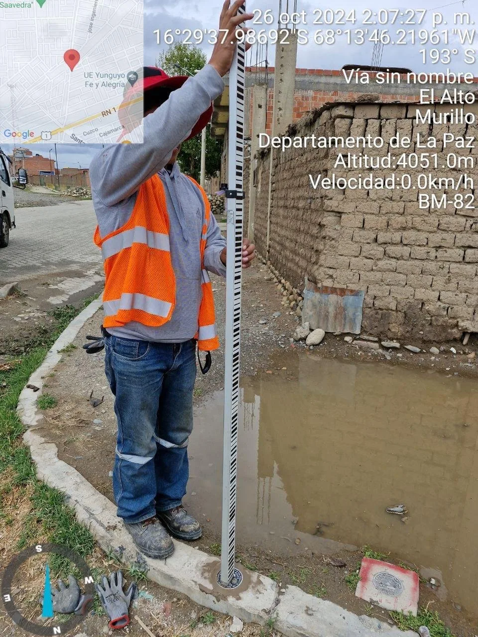 Receptor GNSS en campo
